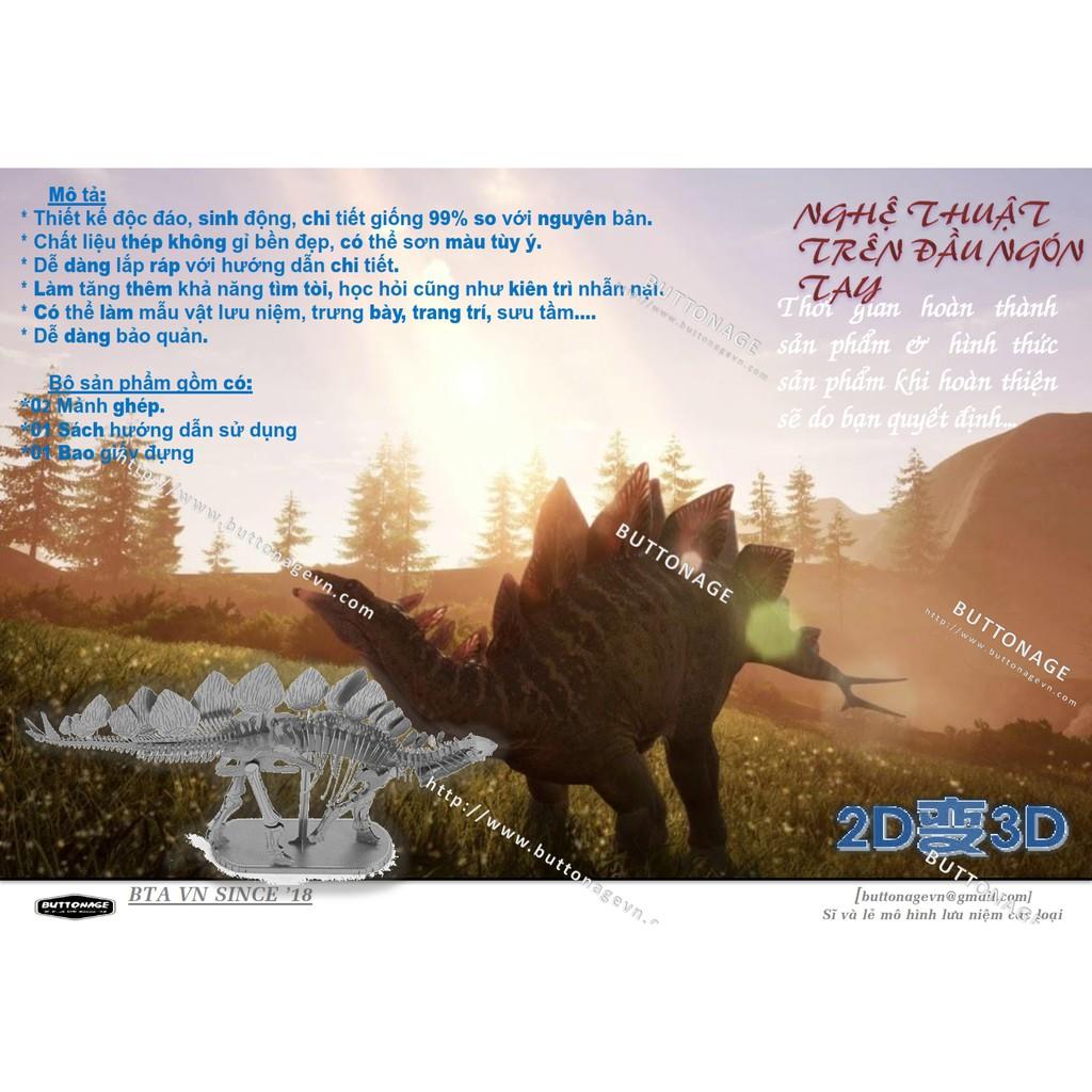 Mô Hình Lắp Ráp 3d Hóa Thạch Khủng Long Phiến Sừng Stegosaurus