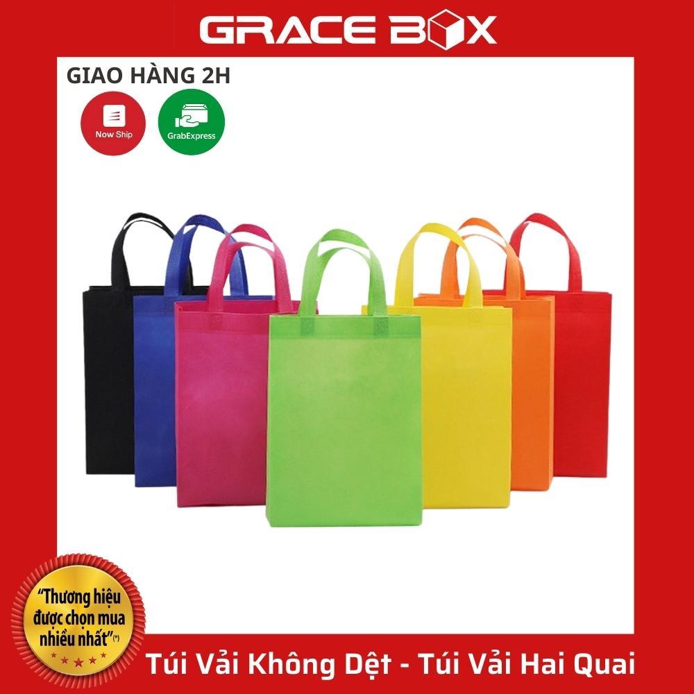 Túi Vải Không Dệt - Túi Vải Bảo Vệ Môi Trường - Túi Vải Hai Quai - Siêu Thị Bao Bì Grace Box - Màu Kem