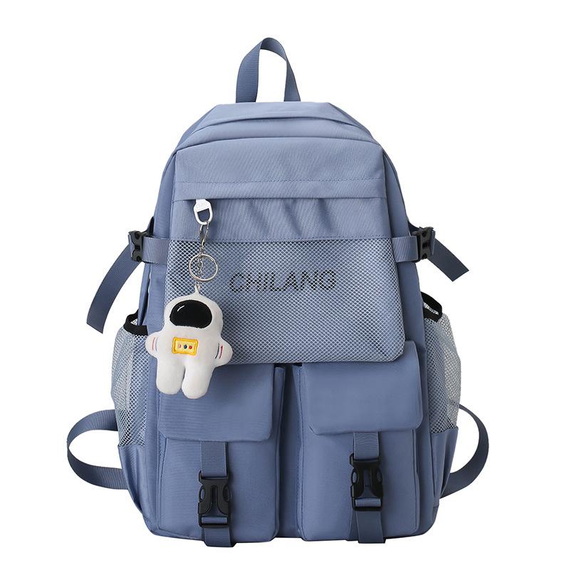 Phong cách mới nhất của phiên bản Hàn Quốc của ba lô phong cách ins Nhật Bản, ba lô tươi mới và ngọt ngào, cặp đi học sức chứa lớn đơn giản, thông thường dành cho học sinh cấp hai
