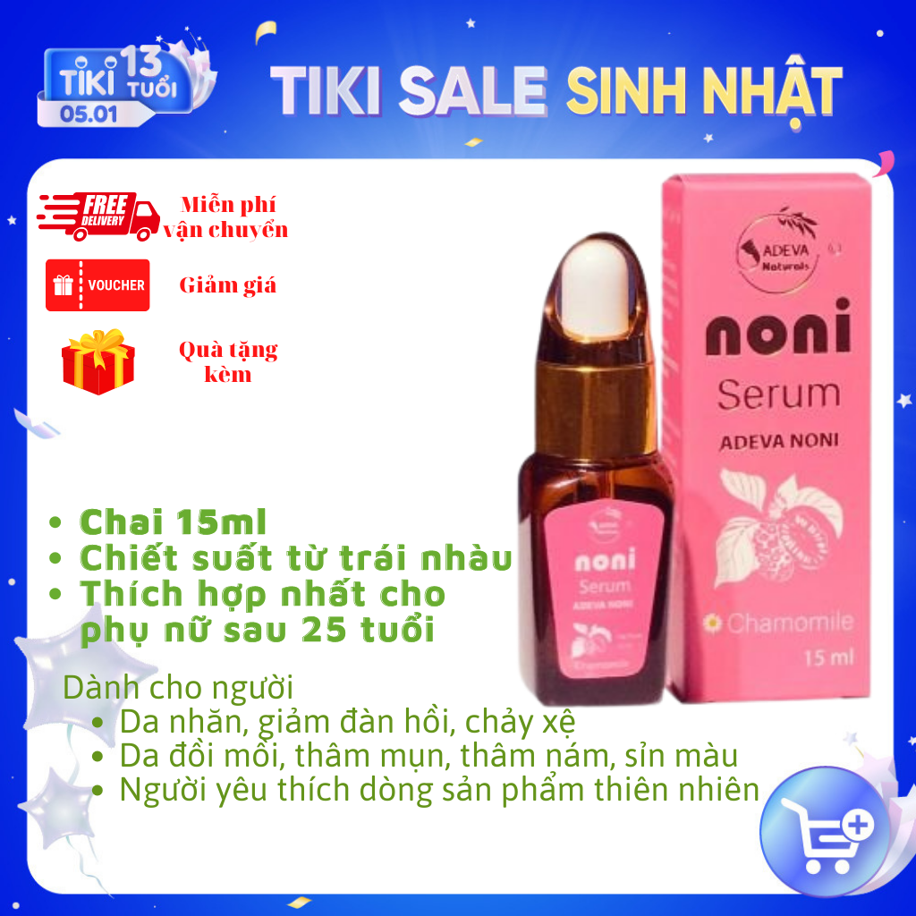 Serum dưỡng da Trái nhàu - Adeva Noni - 15 ml - Giảm thâm nám, thâm mụn hiệu quả