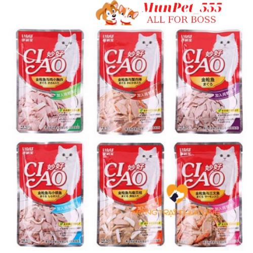 pate ciao thức ăn dành cho mèo gói 60g các vị