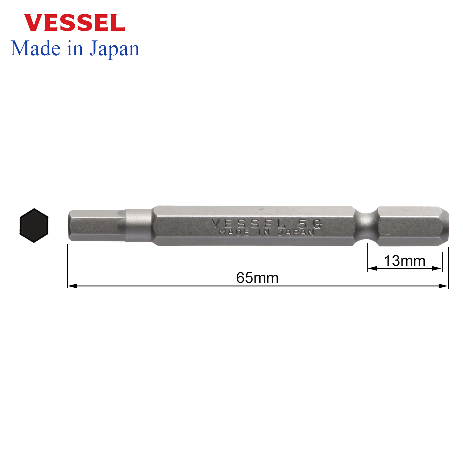 Mũi vặn vít đầu lục giác A16 - Vessel (Nhật Bản)