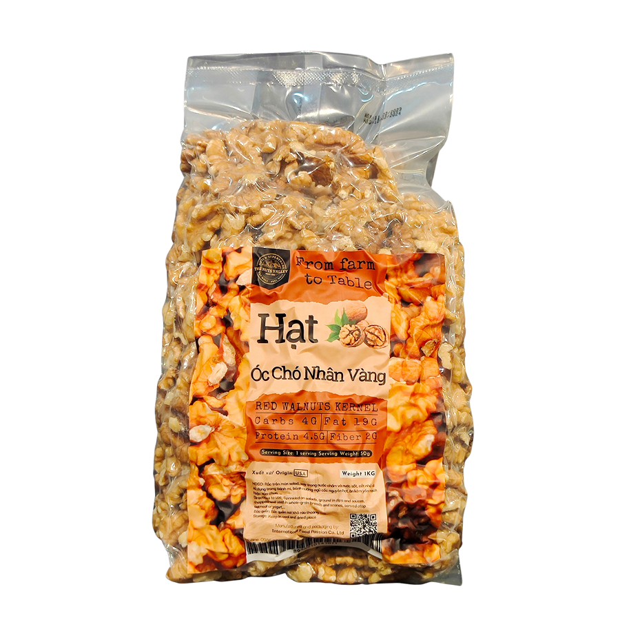 Hạt Óc Chó Nhân Tươi Tách Vỏ ăn liền, trộn salad, làm sữa, làm bánh - WALNUT KERNEL The Nuts Valley