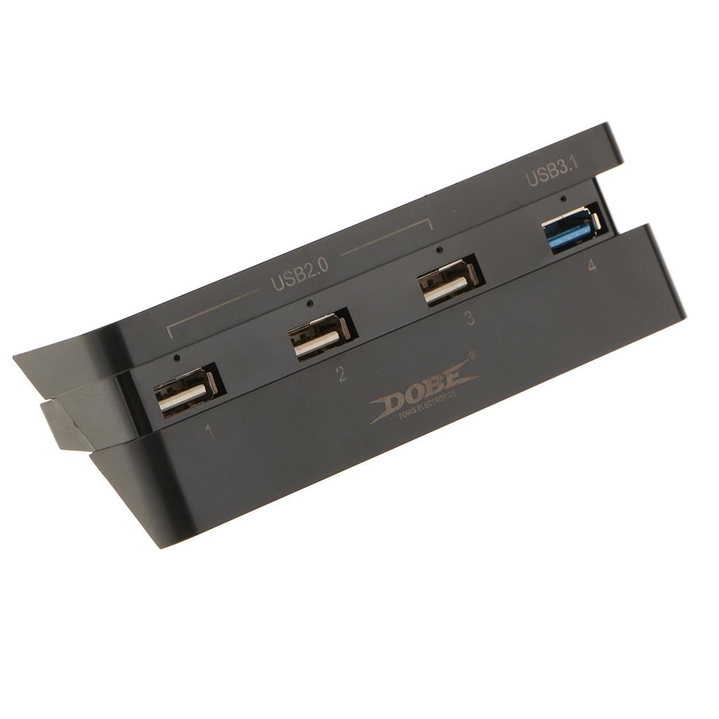 USB Hub 4 Port USB 3.1 2.0 High Speed Expansion Hub Charger Controller Adapter Connector for Sony Playstation 4 PS4 Slim Gaming Console
