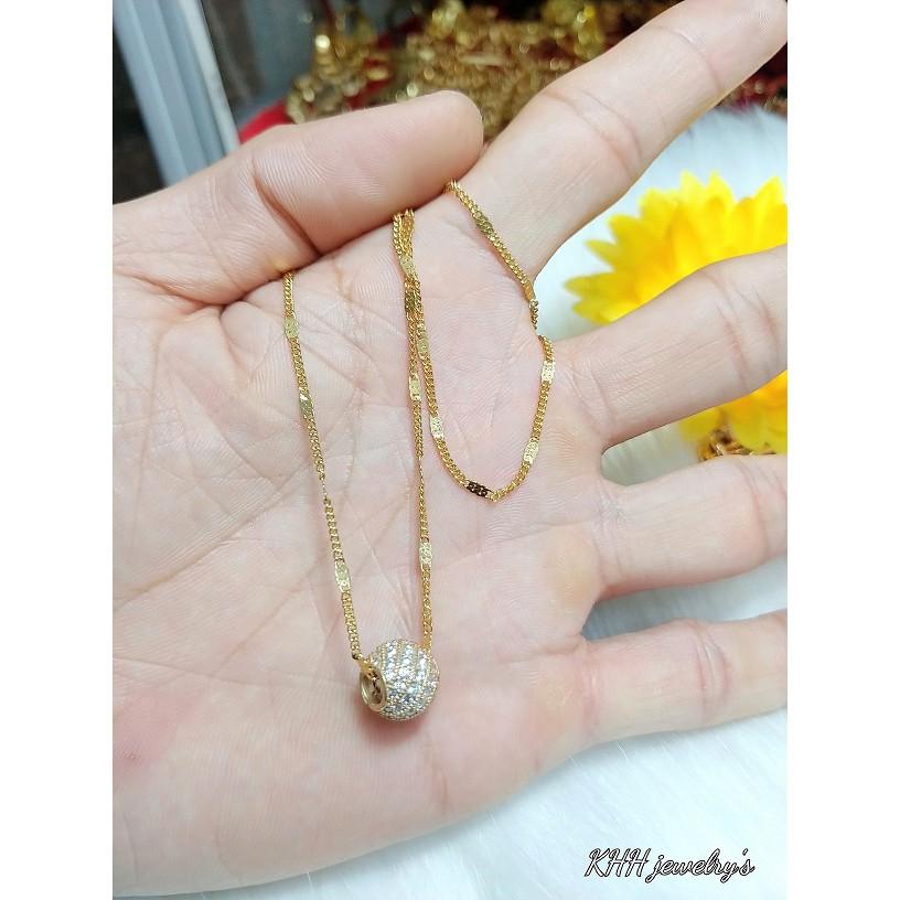 Vòng cổ Bi Châu Dây Dập Xích cao cấp- Hàng quốc tế dùng tắm rửa thoải mái không đen