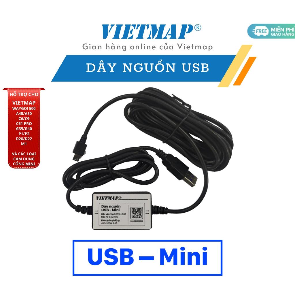 Bộ dây sạc USB cho camera hành trình Vietmap - Hàng chính hãng