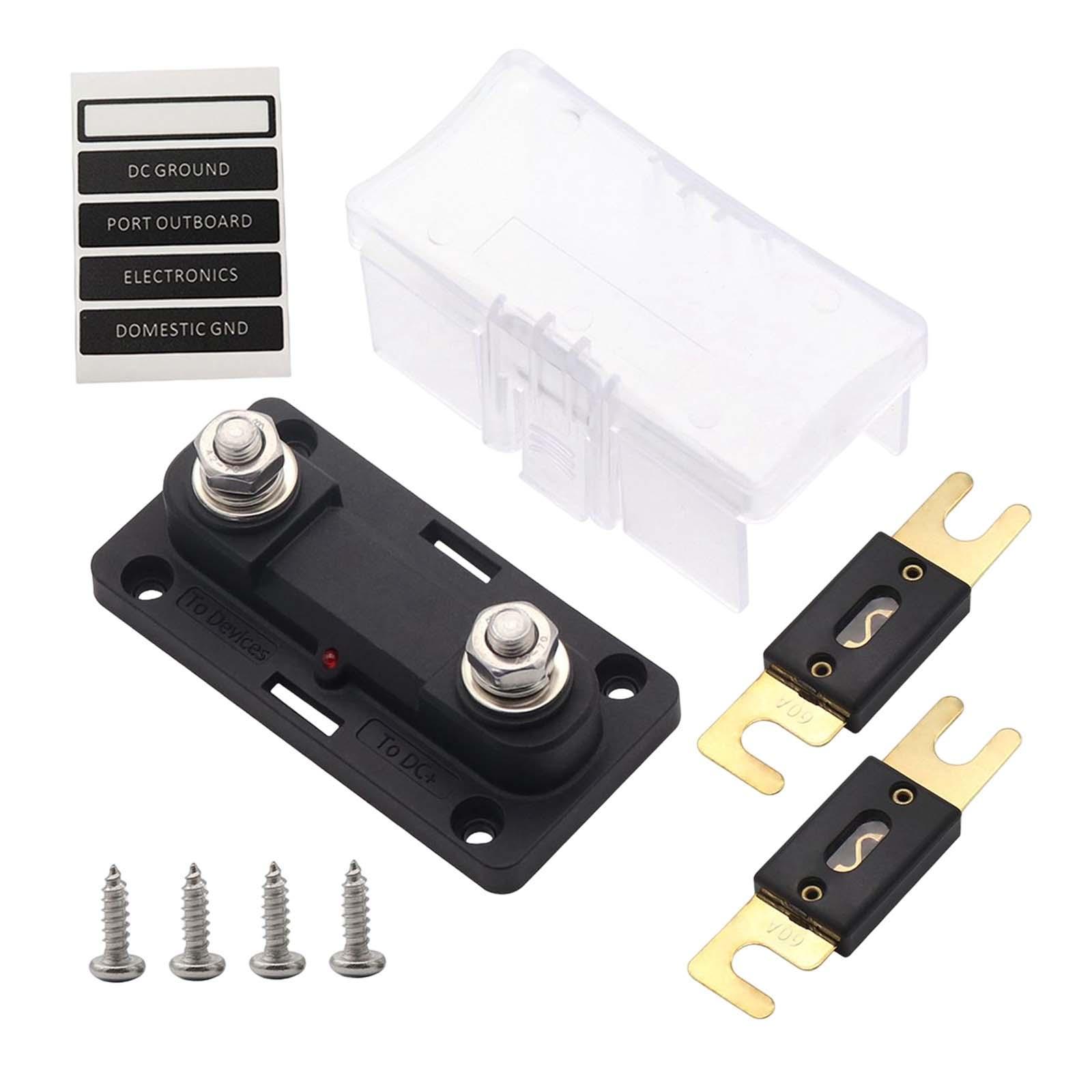12V/24V/32V Car Fuse Block Holder with Fuse Replace Parts for Cars Boat