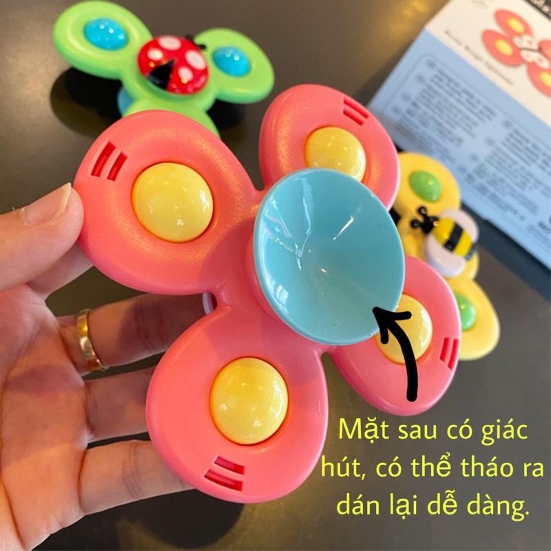 Đồ chơi con quay spinner vui nhộn, con quay spinner gồm 3 chi tiết hình côn trùng dễ thương - 3 chiếc - Hộp