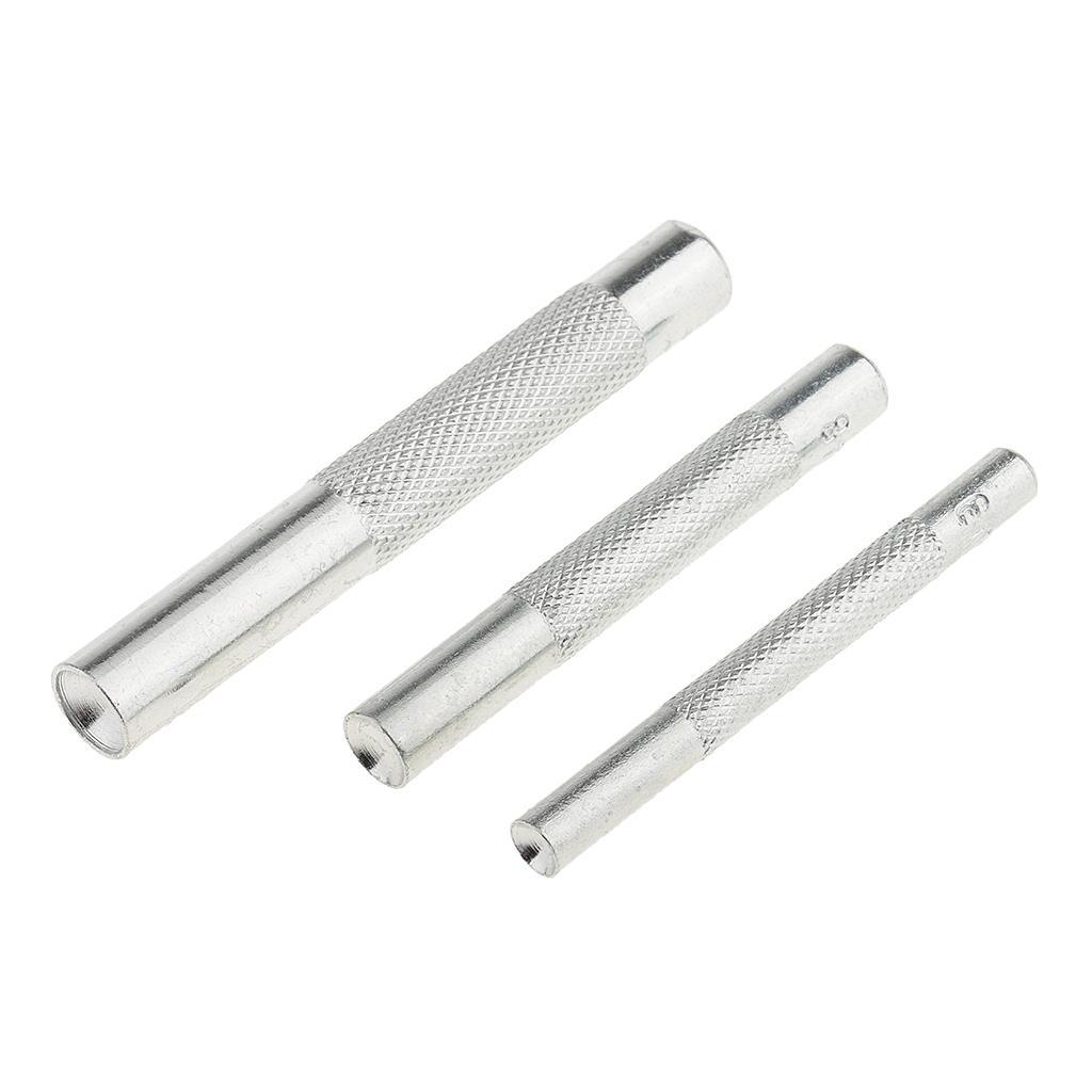 3 Pieces Die Punch Tools Snaps Fastener Punch Hole Tool for Rivet Button Install