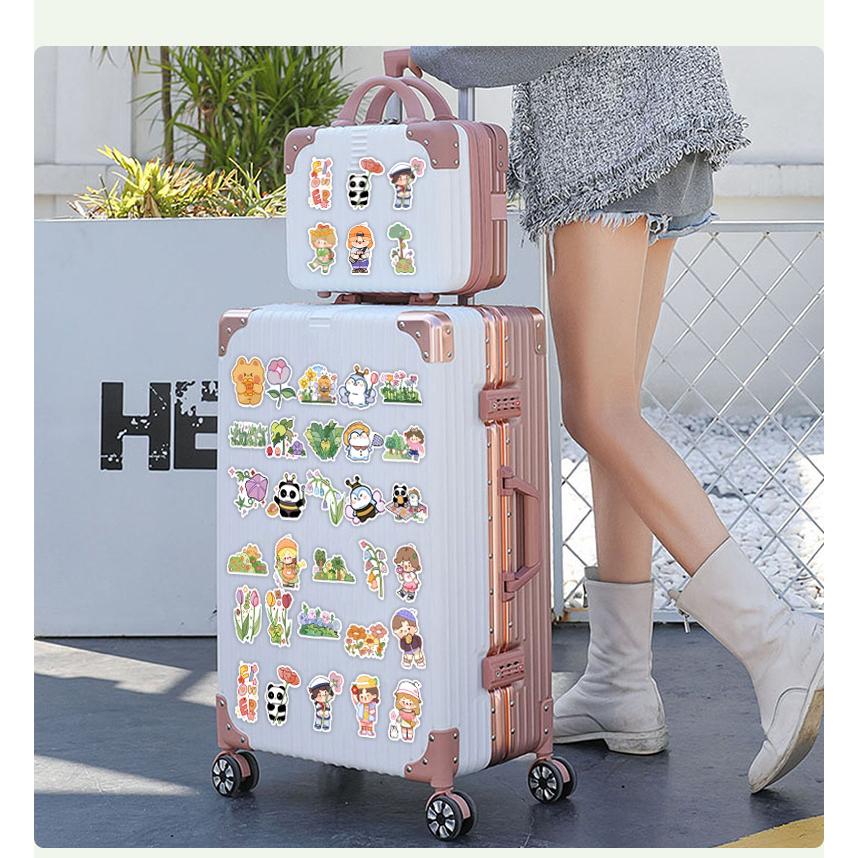 Sticker EM BÉ MÙA XUÂN CHIBI hoạt hình cute trang trí mũ bảo hiểm,guitar,ukulele,điện thoại,sổ tay,laptop-mẫu S103