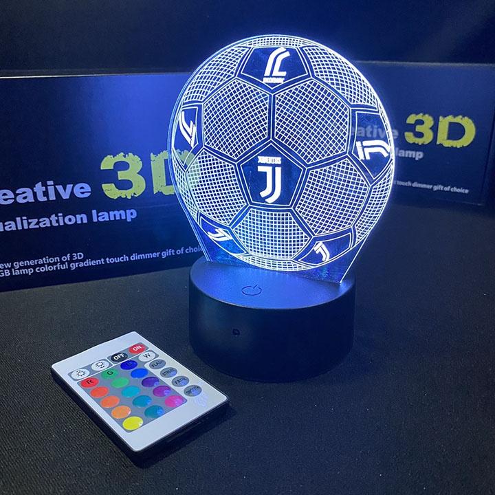 Đèn led 3D USB logo Juventus  ĐÈN NGỦ ĐÈN TRANG TRÍ 16 MÀU CÓ ĐIỂU CHUYỂN CHẾ ĐỘ MÀU