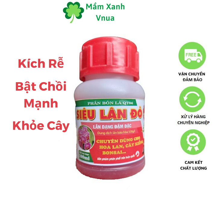 Siêu Lân Đỏ Đậm Đặc - Chai 100Ml Kích Ra Rễ, Bật Chồi Cực Mạnh, Khỏe Cây