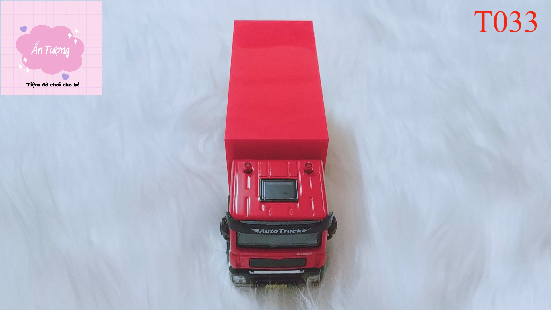 Đồ chơi mô hình xe tải Container, xe chở bưu kiện có đèn có nhạc, đầu xe bằng kim loại chi tiết sắc sảo, chạy đà rất xa
