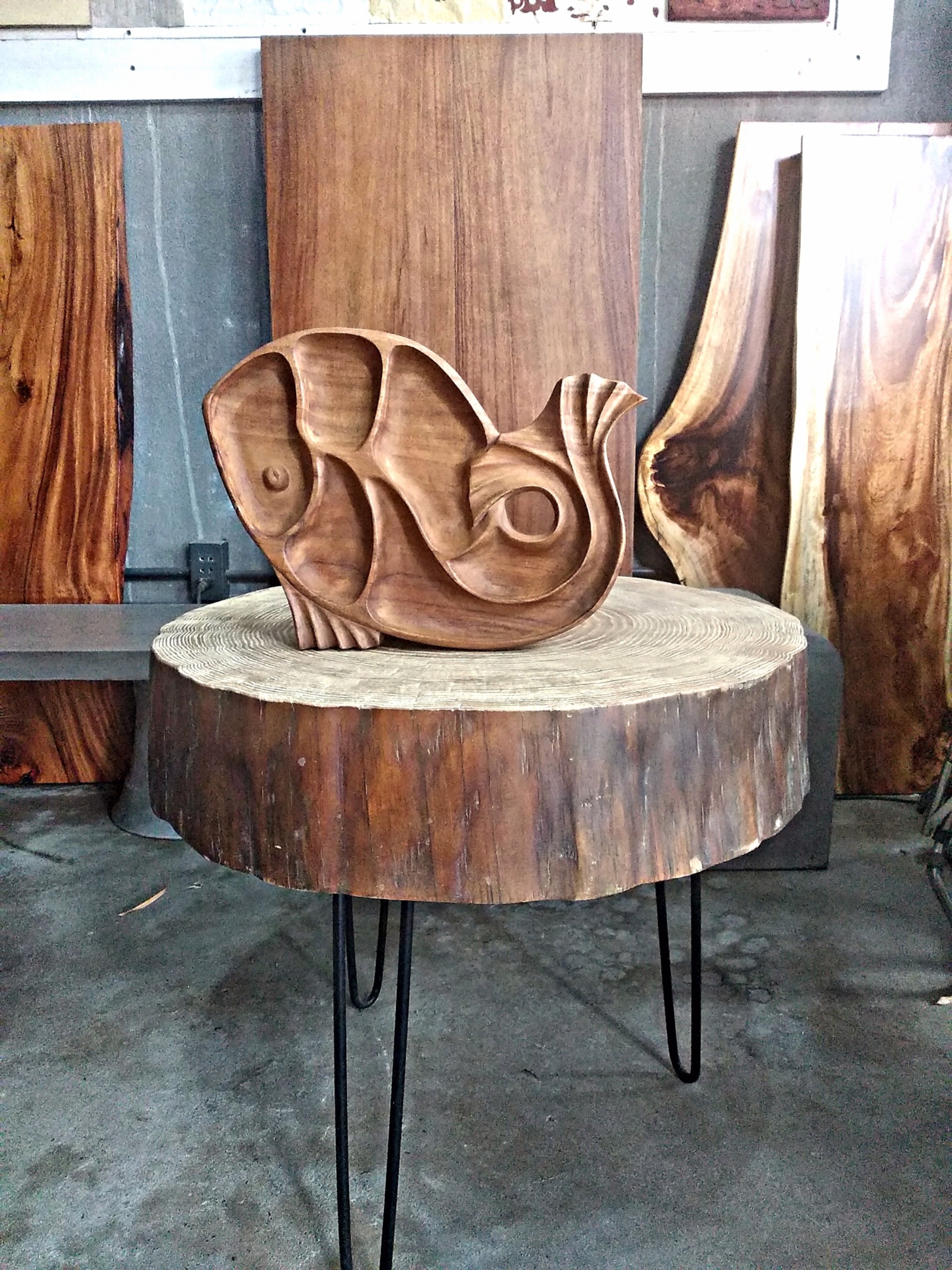 Khay mứt gỗ Gõ Handmade hình cá