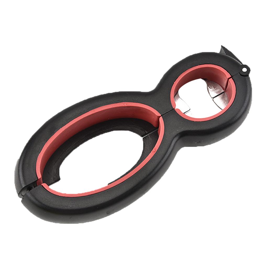 Multi Bottle Opener Jar Can Kitchen Manual Lid Opener Tool Gadgets Black