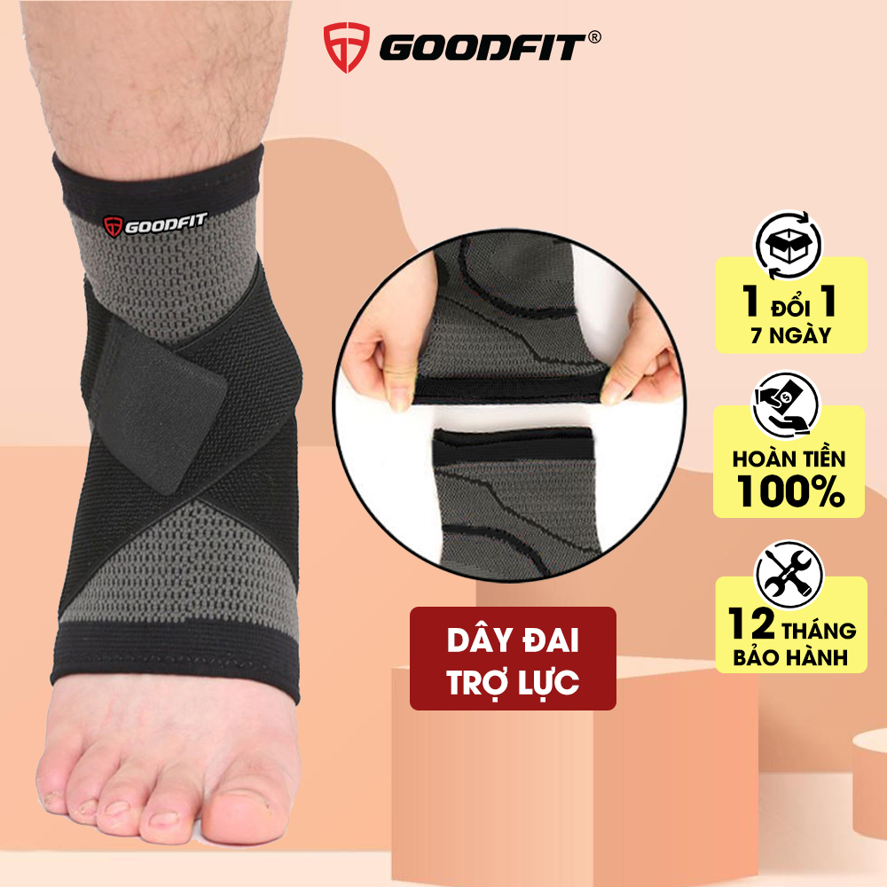 Băng bảo vệ cổ chân thể thao đàn hồi GoodFit GF614A