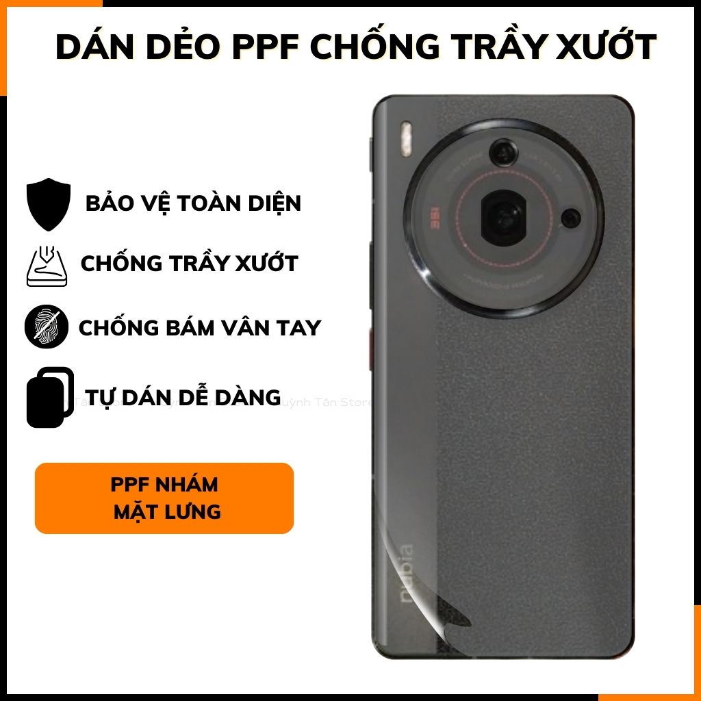 Dán dẻo ppf nubia z50s pro trong suốt hoặc nhám chống bám vân tay bảo vệ camera mua 1 tặng 1 phụ kiện điện thoại huỳnh tân store