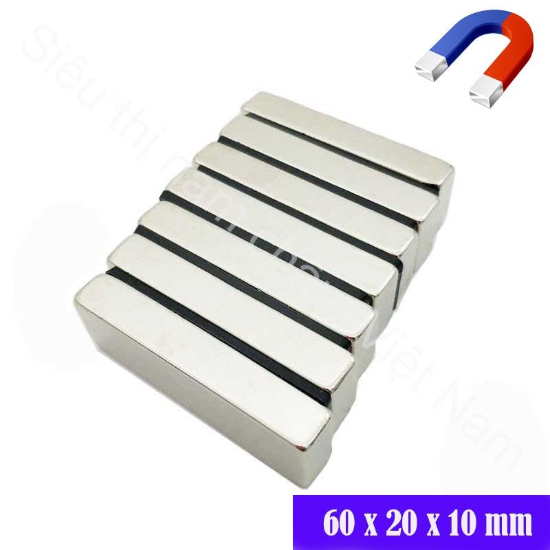 Nam châm đất hiếm 60x20x10mm nam châm có lực hút siêu mạnh