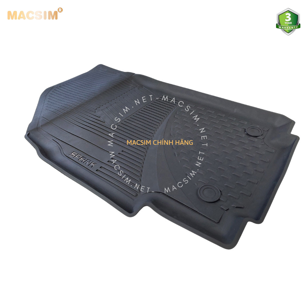 Thảm lót sàn ô tô nhựa TPE Silicon Chevrolet Spark 2009+ thương hiệu Macsim