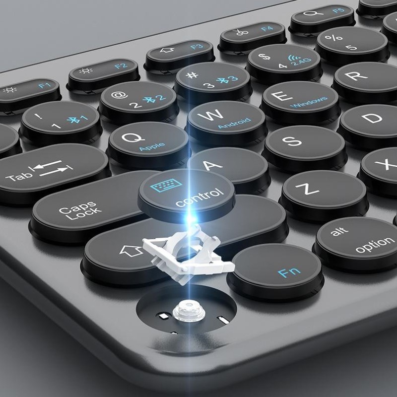 Bàn phím chuột không dây mini W909 - pin sạc - Bluetooth 5.0 + Usb2.4G cho PC Laptop Srmartphone hàng nhập khẩu