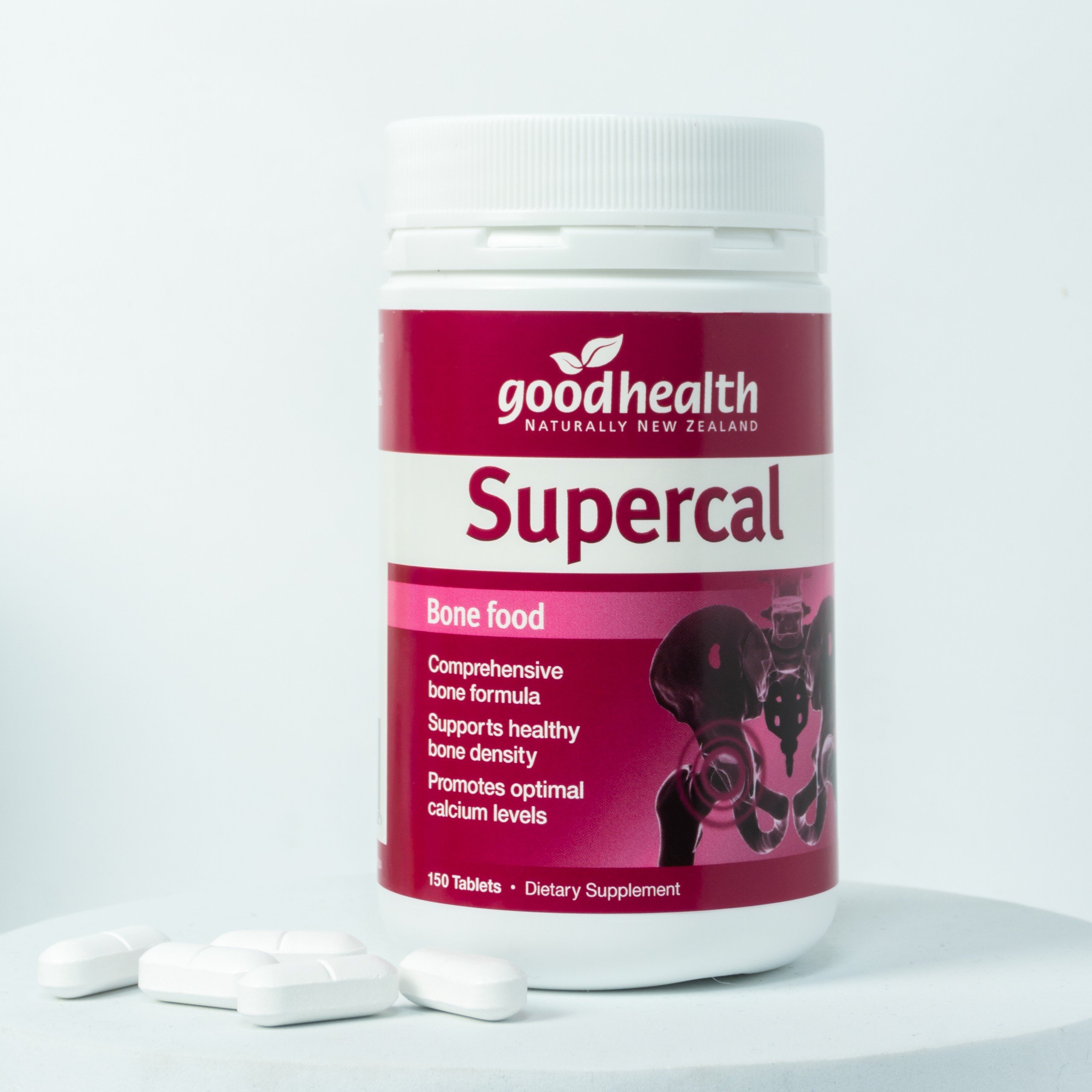 Viên canxi Goodhealth Supercal (150 viên) - Canxi hữu cơ dễ hấp thu ngăn ngừa loãng xương - NHẬP KHẨU CHÍNH HÃNG