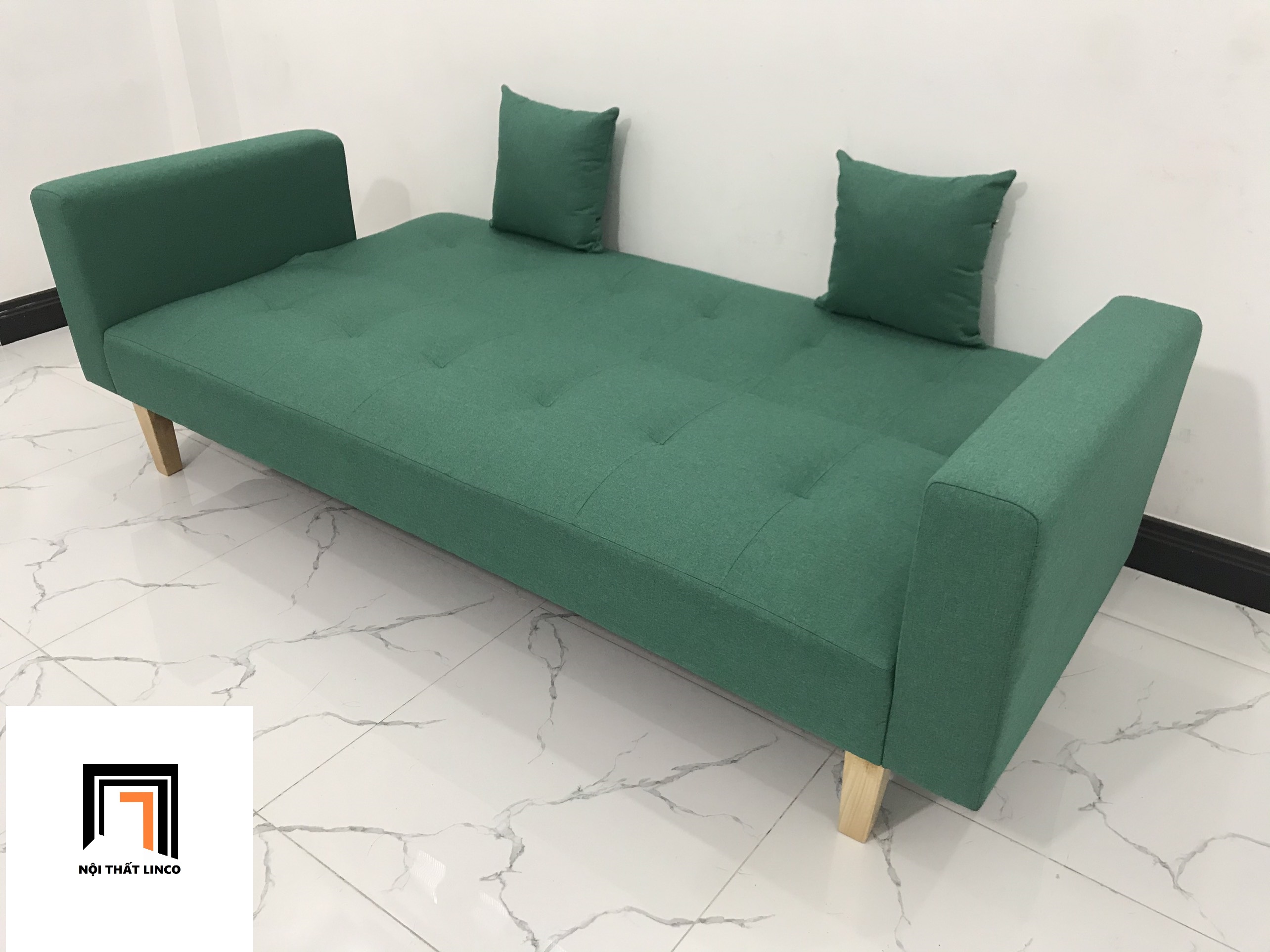 Ghế sofa băng thông minh màu xanh ngọc nhiều kích cỡ