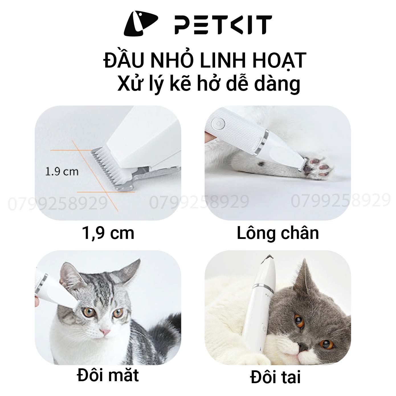 Tông Đơ Đa Năng PETKIT 2in1 Chuyên Dụng Cắt Tỉa Cho Chó Mèo Phiên Bản Pro 2023