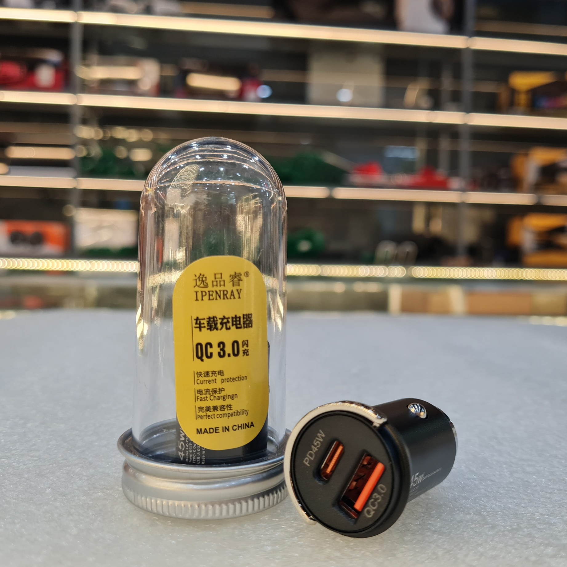 Bộ Tẩu Sạc Nhanh, Công Suất 45W Dùng Cho Xe Hơi - PD45W / QC3.0 Car Quick Charger