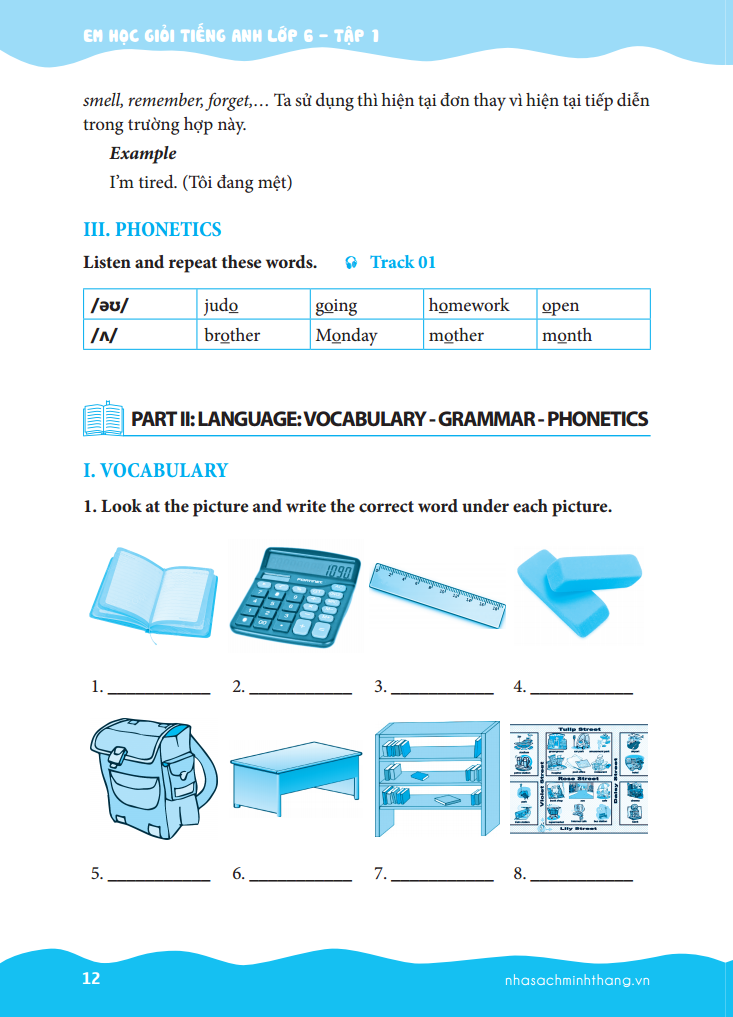 THE LANGMASTER - EM HỌC GIỎI TIẾNG ANH LỚP 6 - TẬP 1 - CÓ ĐÁP ÁN_MT