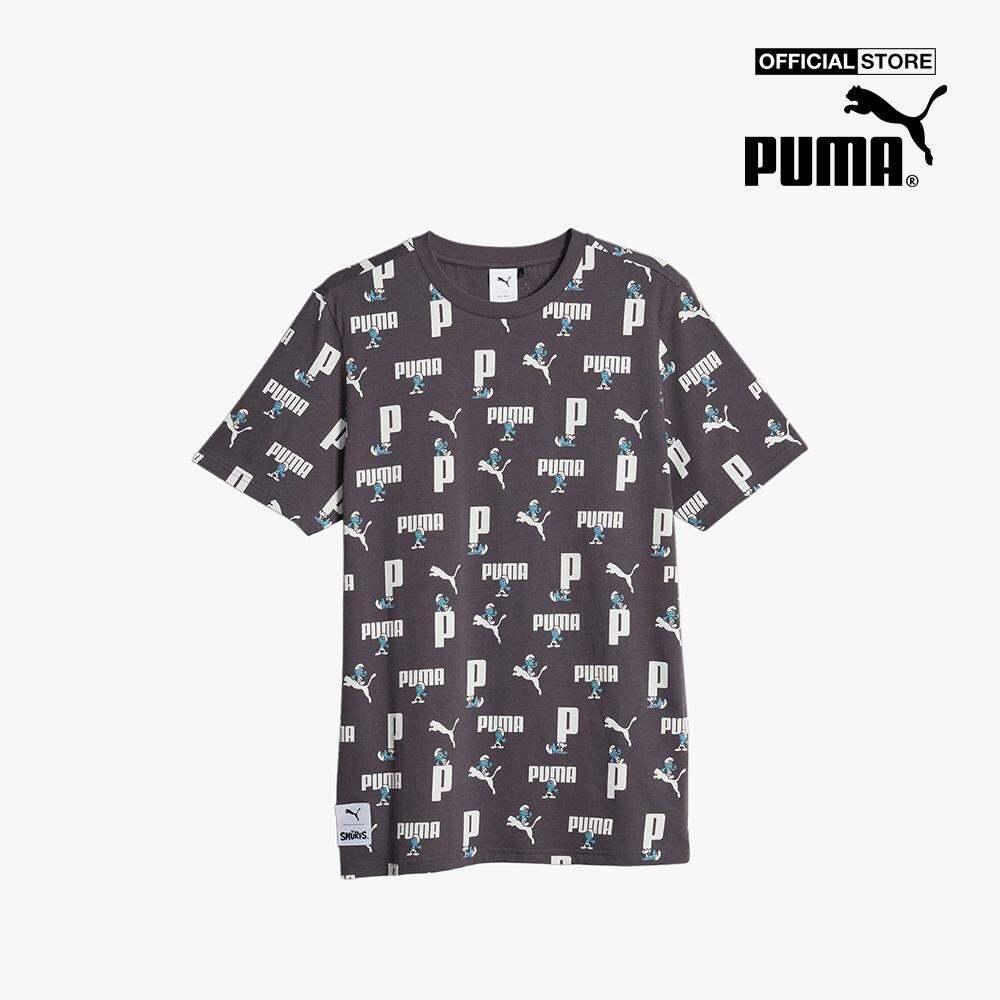 PUMA - Áo thun nam cổ tròn tay ngắn The Smurfs Aop 622190-0