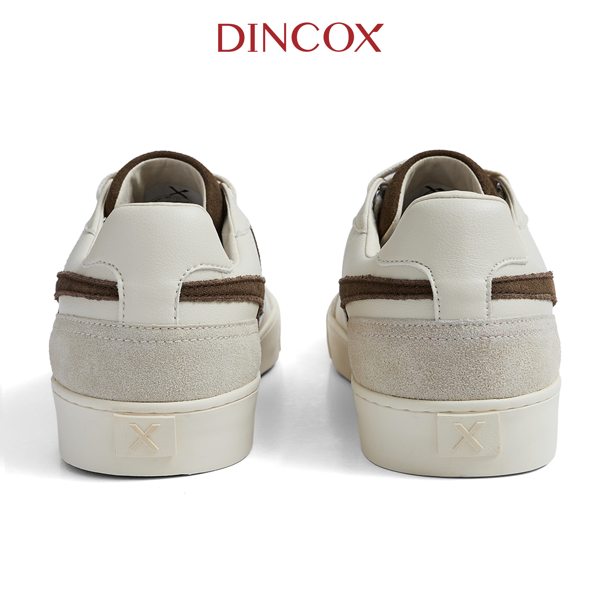Giày Da Sneaker Nam Nữ DC39 CARAMEL DINCOX Shoes Đế Bằng - Microfiber Leather