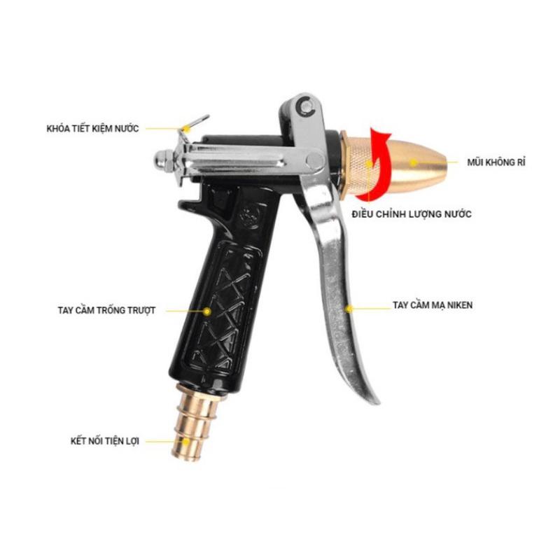 Bộ vòi Nước xịt tăng áp lực nước FUJITA dây dài 15 mét