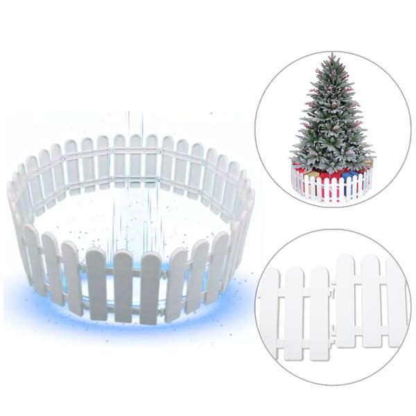 Hàng Rào Nhựa Đúc Trang Trí Noel 294 cm - Chaang Chiia LP-HRN - Khuôn Màu Trắng (12 Miếng/Bộ)