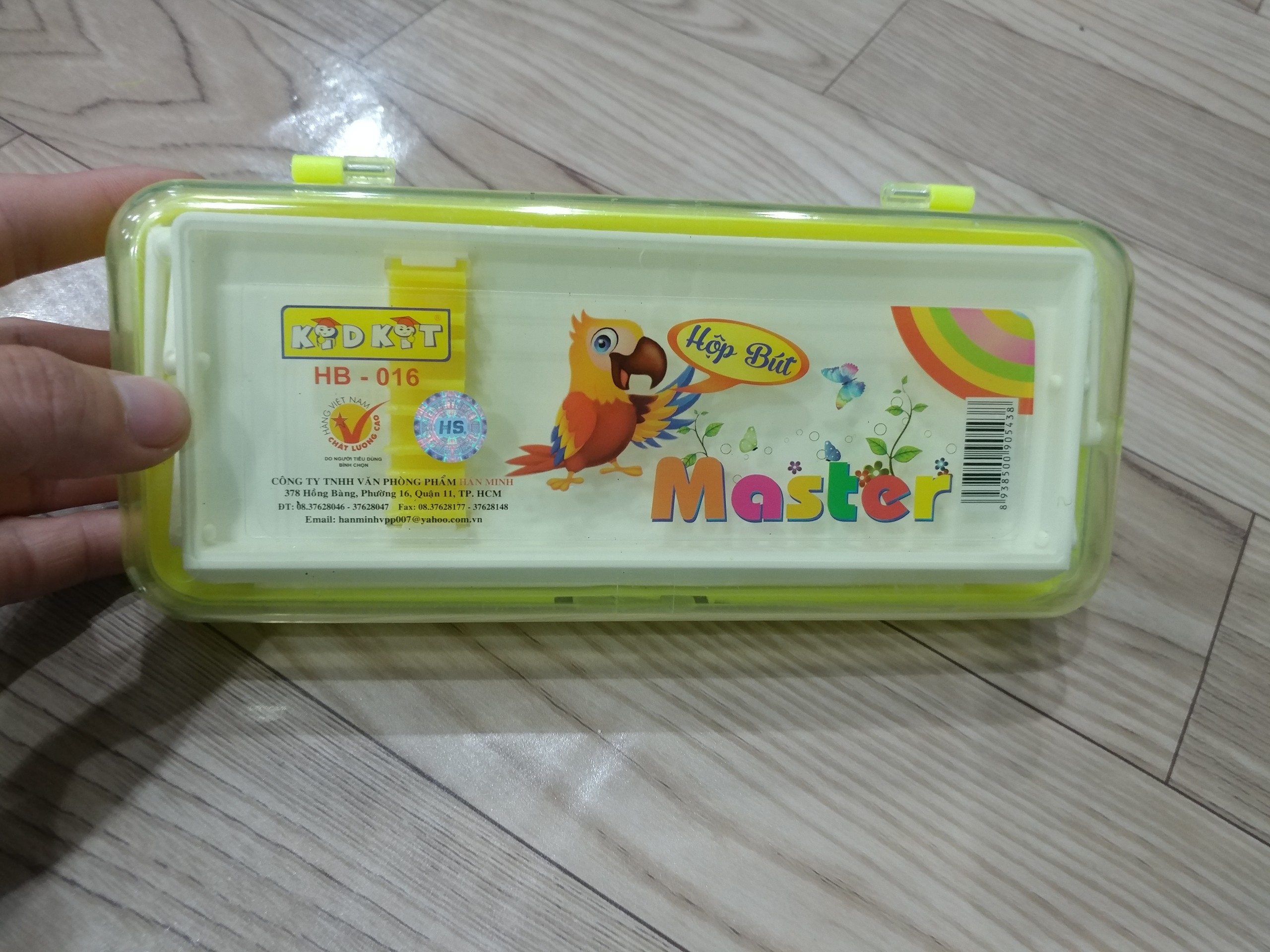 Hộp Bút Nhựa HB-016 Kidkit Master - Màu Vàng