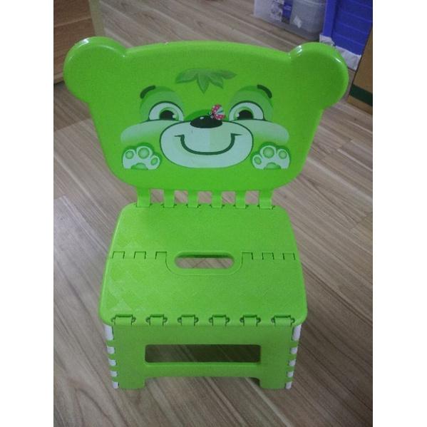 Ghế xếp nhựa hình gấu các cỡ 34 x 24 x 46,2 cm