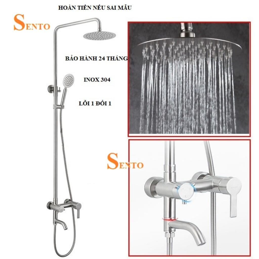 Sen Cây Tắm Đứng Nóng Lạnh Treo Tường Inox304
