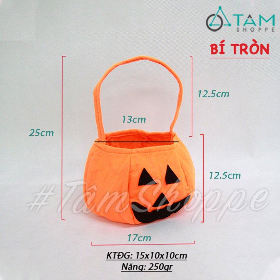 Túi đựng kẹo Halloween vải nỉ nhiều kiểu HLW-HDK-04