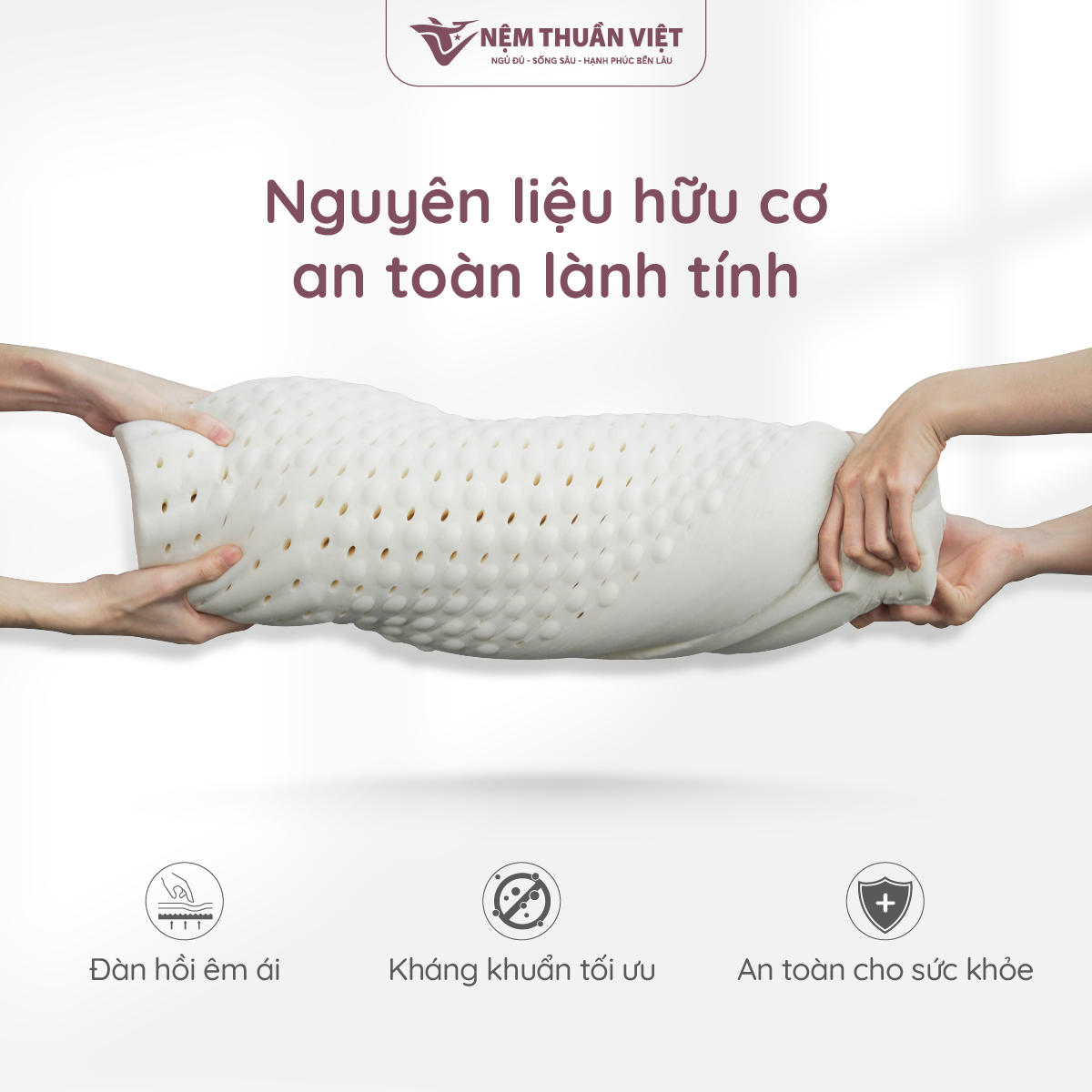 Gối Nằm Cao Su Massage Thuần Việt - Thiết Kế Lượn Sóng, Có Gai Massage, Giảm Đau Vai Gáy Cổ