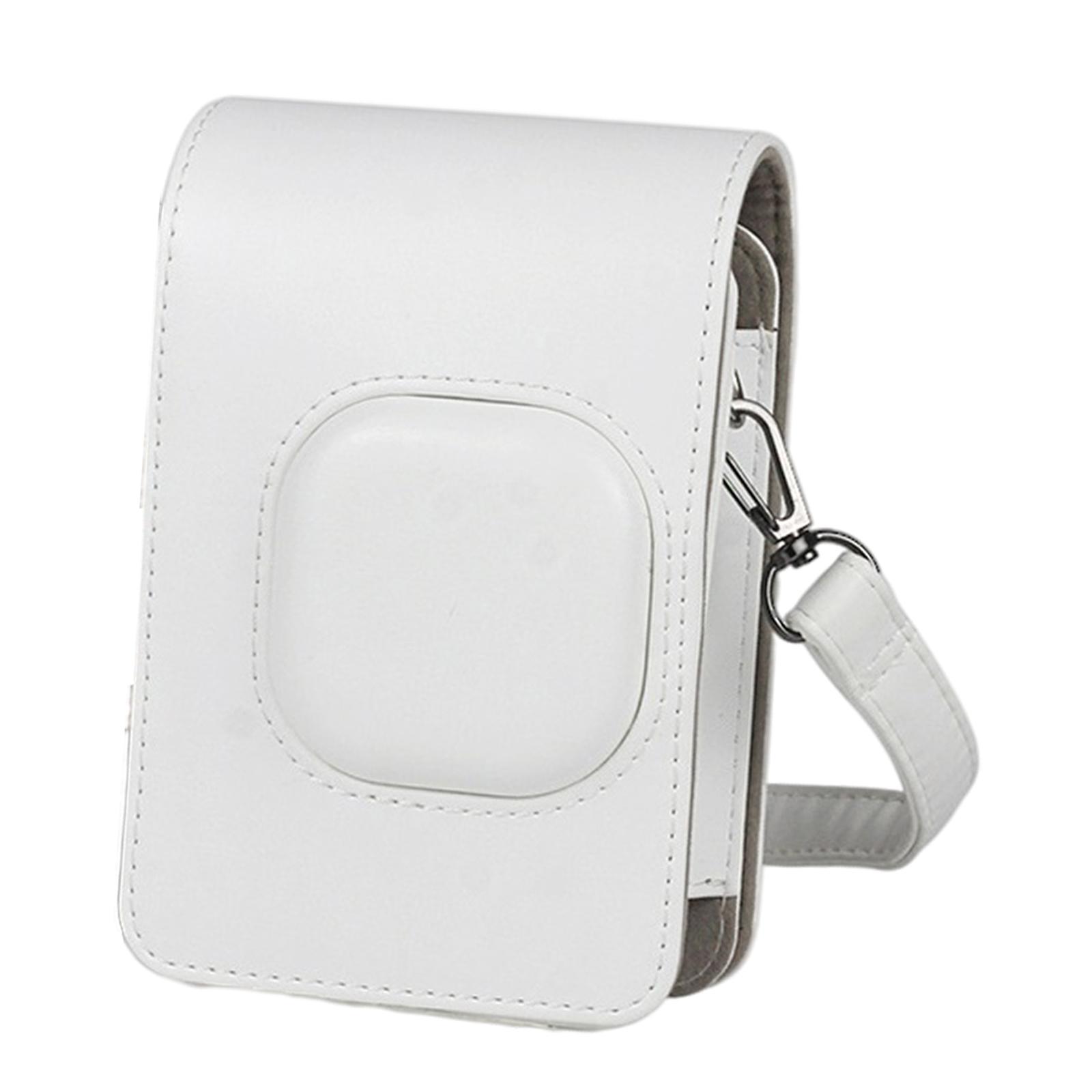 Instant Camera Case Bag  for Mini  with Detachable Strap White