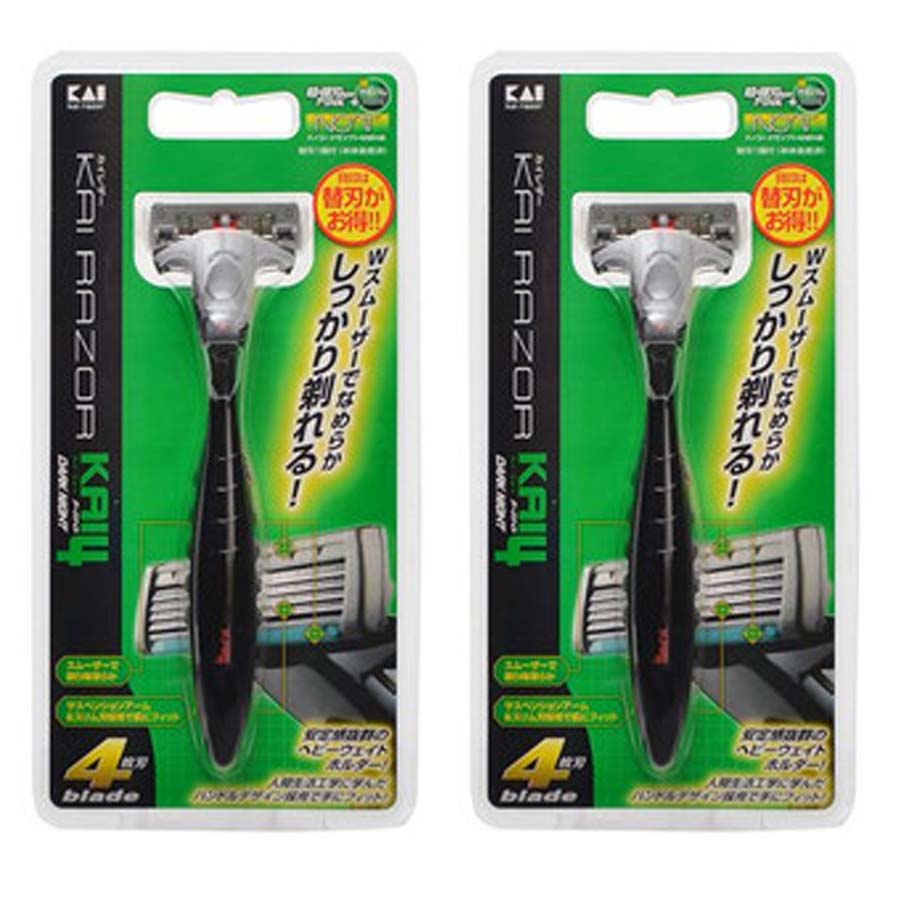 Bộ 2 dao cạo 5 lưỡi kép KAI - Hàng nội địa Nhật