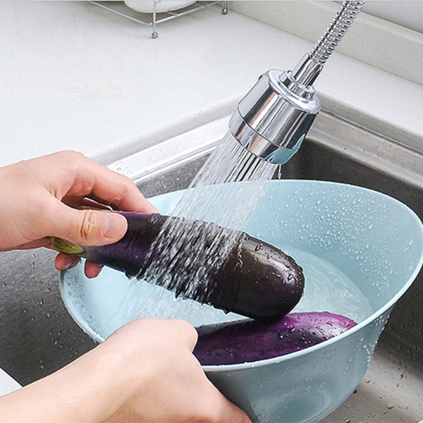 Vòi Rửa Chén Tăng Áp Inox 2 Chế Độ Nước Xoay 360 Độ