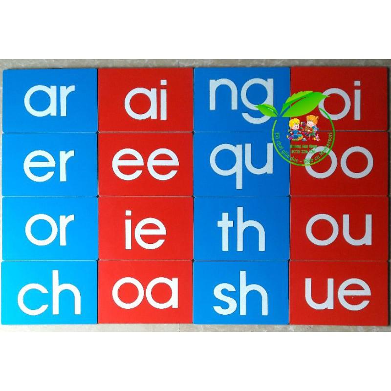Hộp 16 Chữ ghép nhám Tiếng Anh
