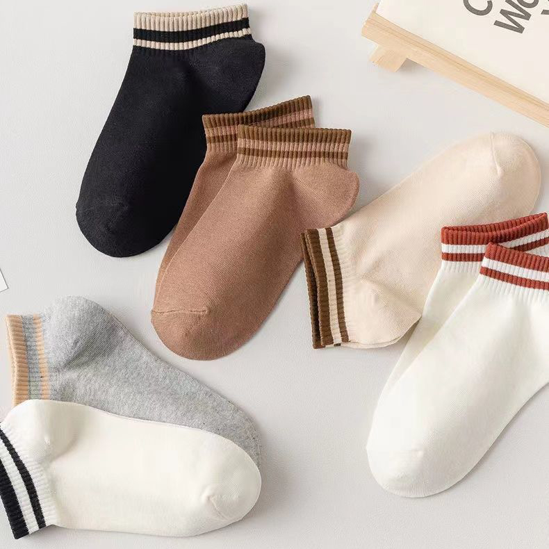 Combo 5 đôi tất Unisex Vớ Nam\Nữ, Tất Cổ Ngắn chất liệu cotton khử mùi kháng khuẩn