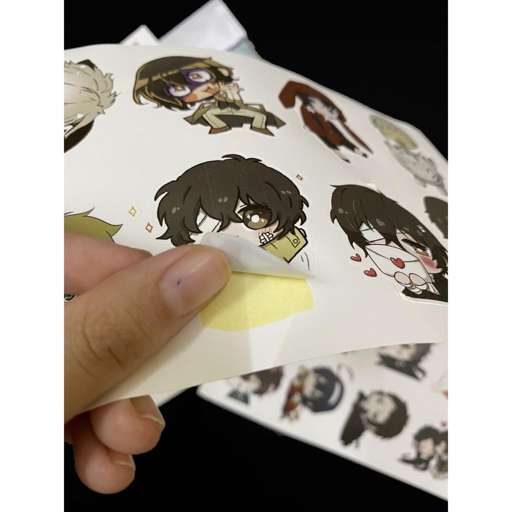 Bộ hình dán - sticker anime Bungo Stray Dogs - Đội Mật Thám Siêu Nhiên