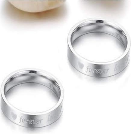 Nhẫn đôi titan valentine forever love cao cấp không đen vĩnh viễn ANC137