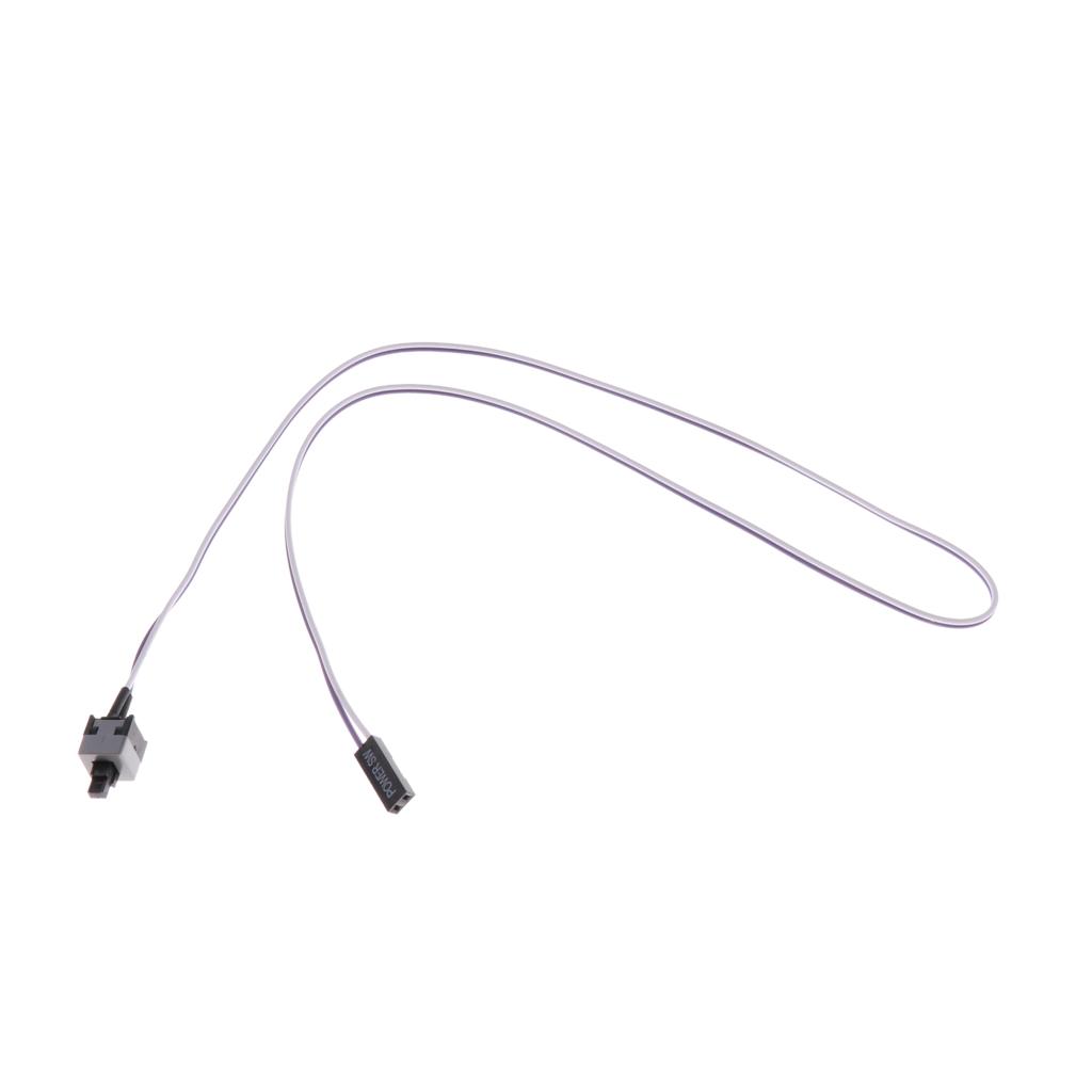 10 Pack 2Pin SW PC Restarting Power Cable on/off Push Switch Button Wire