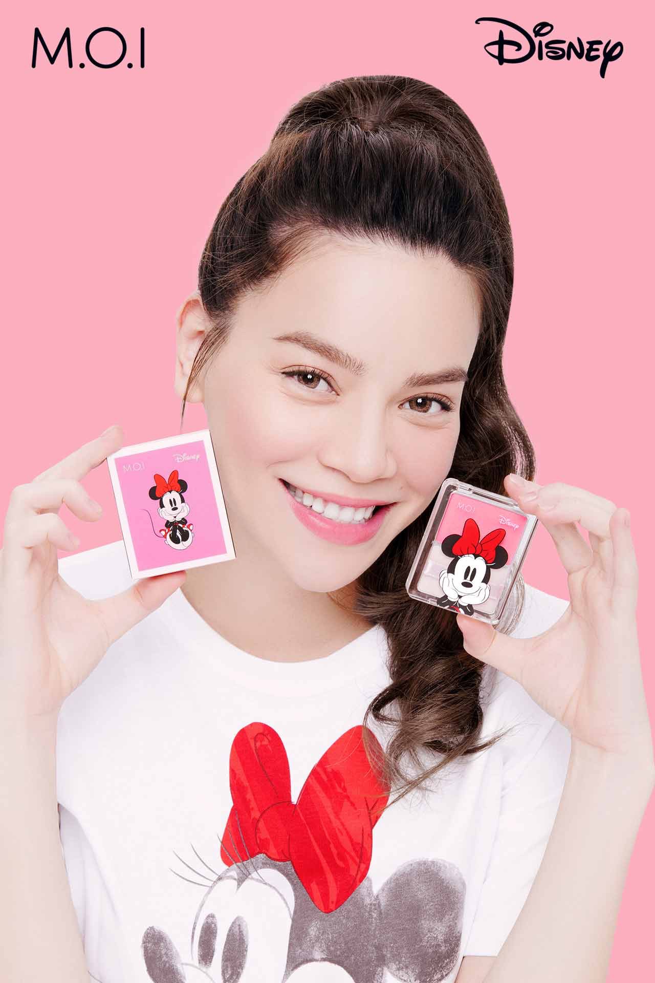 Phấn Má Hồng M.O.I Hồ Ngọc Hà Siêu Mịn Glowing Cheeks Hàn Quốc 3 Màu Siêu HOT M.O.I và Disney Hình Chuột Mickey