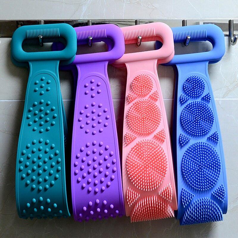 Silicone Bath Towels Bathroom For Men Women Bath Towel Massage Brush Body Massage Tool