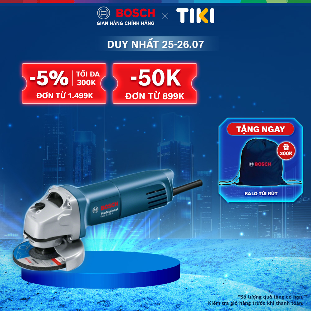 Máy mài công tắc đuôi Bosch GWS 6-100 S