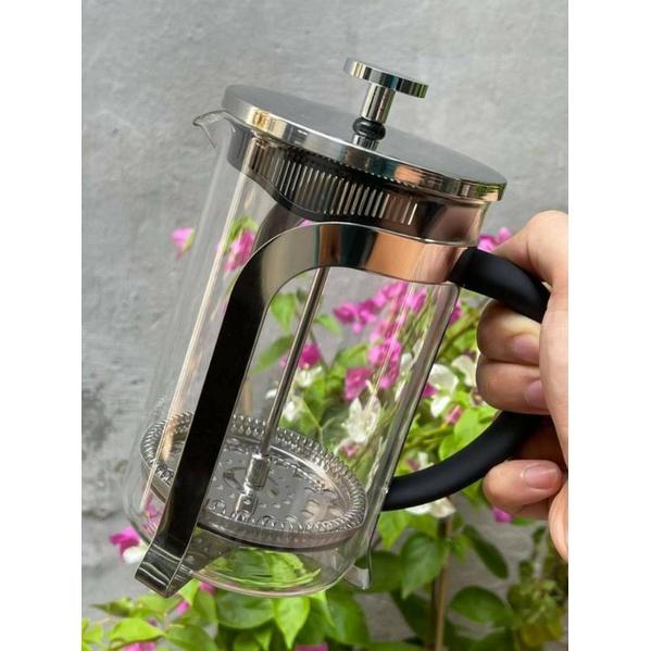 Bình Pha Trà, Cà Phê Kiểu Pháp Bằng Thủy Tinh Cáo Cấp Dung Tích 800ml LLG019